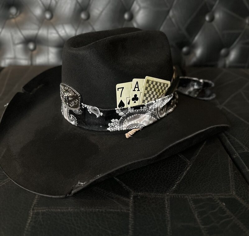 Chapéu Customizado Western Preto Bufalo TAM 57