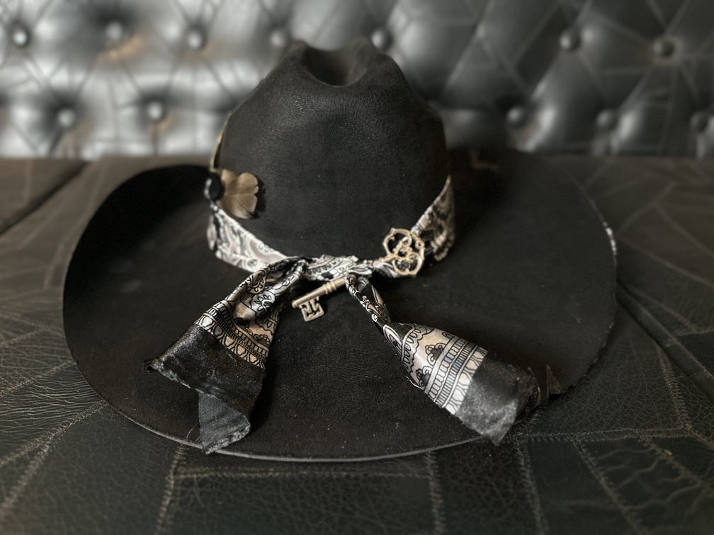 Chapéu Customizado Western Preto Bufalo TAM 57 - Imagem 2