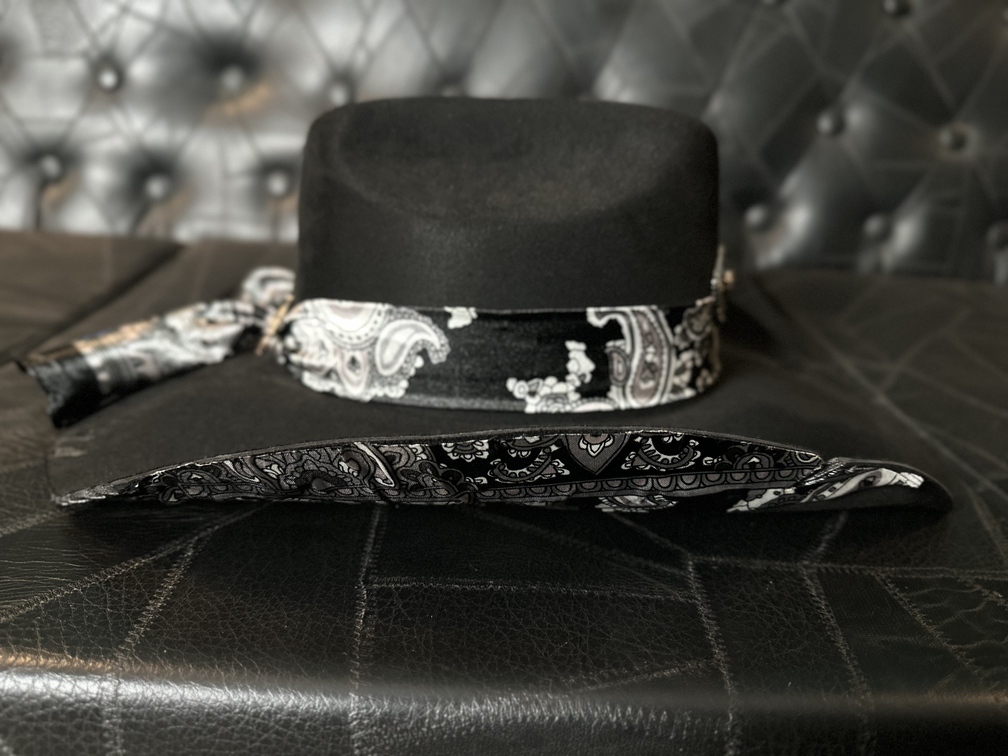 Chapéu Customizado Western Preto Bufalo TAM 57 - Imagem 3