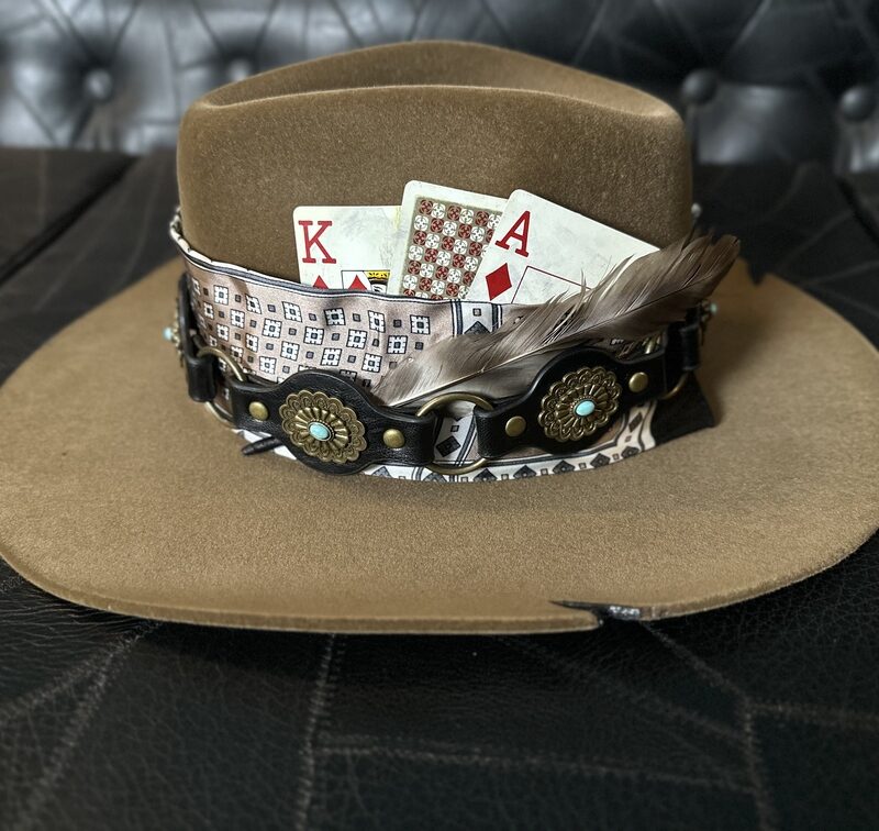 Chapéu Customizado Cacki feltro estilo castor TAM 55