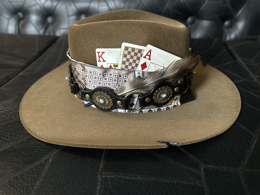Chapéu Customizado Cacki feltro estilo castor TAM 55