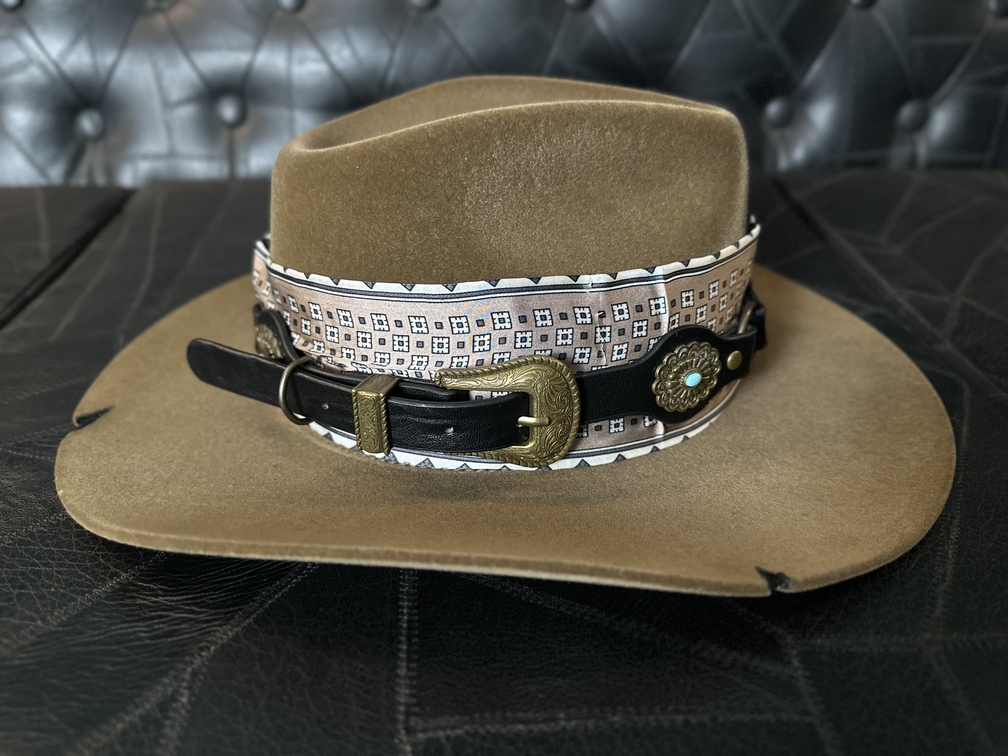 Chapéu Customizado Cacki feltro estilo castor TAM 55 - Imagem 3