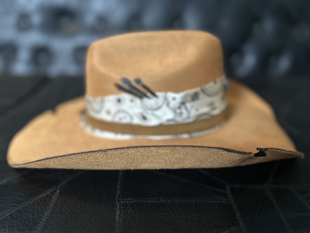 Chapéu estilo western unisex em feltro customizado CAMEL TAM 57 - Imagem 3