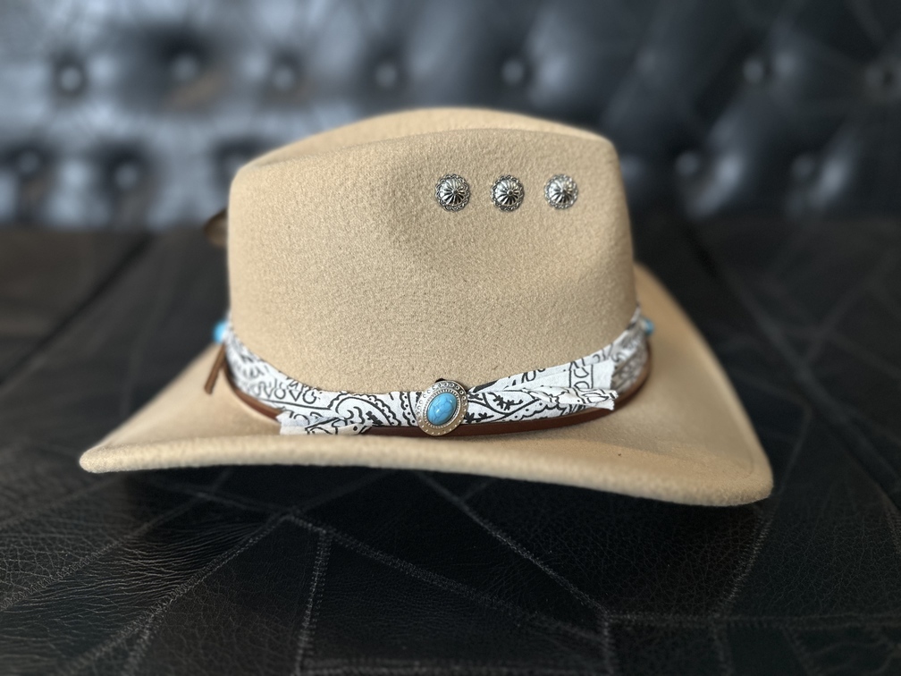 Chapéu estilo western caramelo TAM 56 - Imagem 3