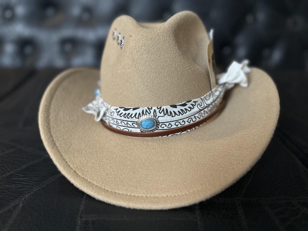 Chapéu estilo western caramelo TAM 56 - Imagem 4