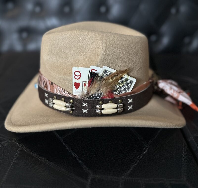 Chapéu estilo western unisex em feltro customizado Comanche TAM 56